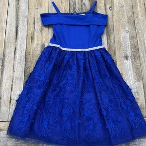 Girls Blue Bloome De Jeune File dress